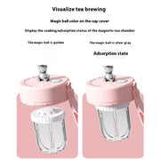 Tea Water Separation Magnetic Glass Water Cup Sealed Without Leakage Glass Tea Water Cup Infuser Tumbler Drinkware Water Bottle With Tea Filter