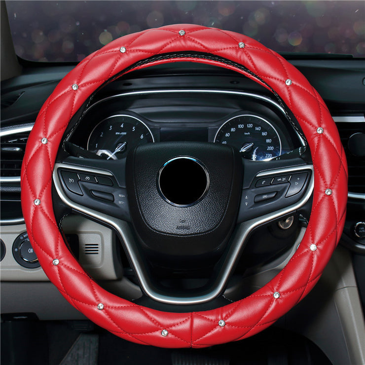 Car Steering Wheel Cover Ladies Diamond-studded Car Interior Decoration Products Fashion Cover