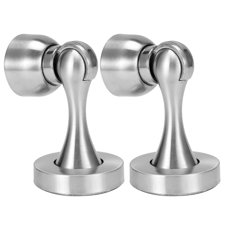 2 Set Stainless Steel Strong Magnetic Door Stop Floor Wall Suction Door Stopper Hardware