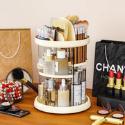 360 Rotating Makeup Organizer For Vanity Storage Adjustable Spinning Beauty And Skincare Organizer,Clear Acrylic Carousel Cosmetic Display Cases,Bathroom Counter Lazy Susan Skin Care Holder