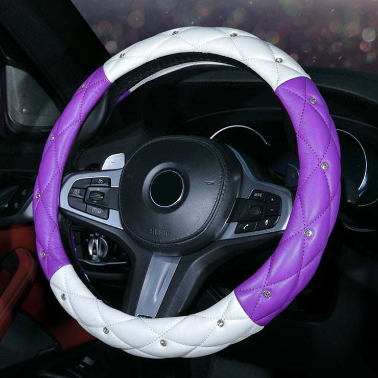 Car Steering Wheel Cover Ladies Diamond-studded Car Interior Decoration Products Fashion Cover