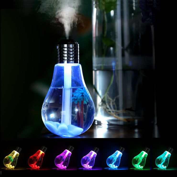 Colorful Light Bulb Humidifier Air Ultrasonic USB Essential Oil Diffuser Atomizer Freshener Mist Maker For Home Office