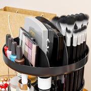 360 Rotating Makeup Organizer For Vanity Storage Adjustable Spinning Beauty And Skincare Organizer,Clear Acrylic Carousel Cosmetic Display Cases,Bathroom Counter Lazy Susan Skin Care Holder