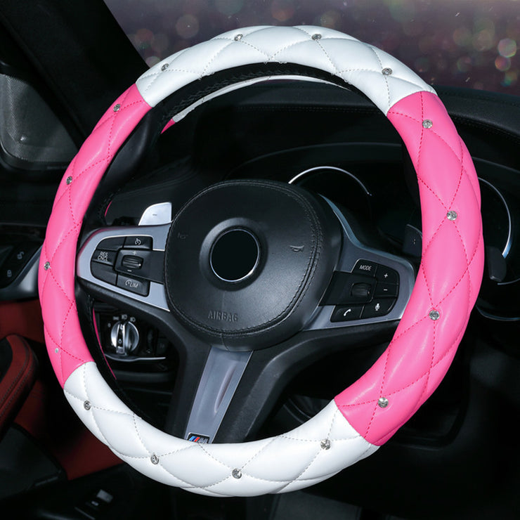 Car Steering Wheel Cover Ladies Diamond-studded Car Interior Decoration Products Fashion Cover