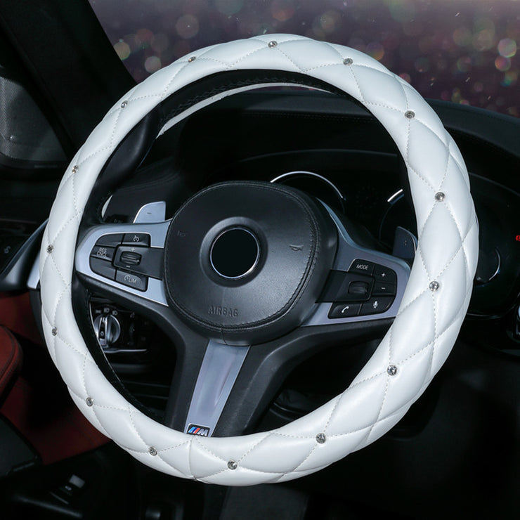 Car Steering Wheel Cover Ladies Diamond-studded Car Interior Decoration Products Fashion Cover