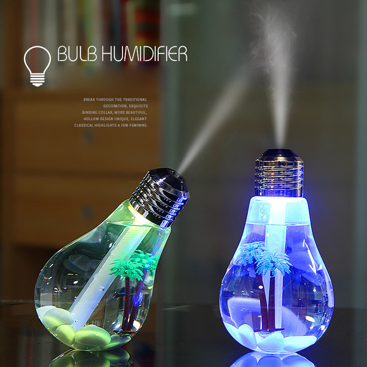 Colorful Light Bulb Humidifier Air Ultrasonic USB Essential Oil Diffuser Atomizer Freshener Mist Maker For Home Office