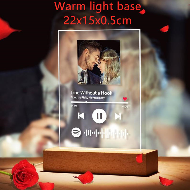 Acrylic Custom Photo Music Album Cover Night Light