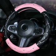 Car Steering Wheel Cover Ladies Diamond-studded Car Interior Decoration Products Fashion Cover