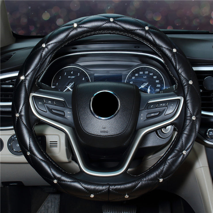 Car Steering Wheel Cover Ladies Diamond-studded Car Interior Decoration Products Fashion Cover