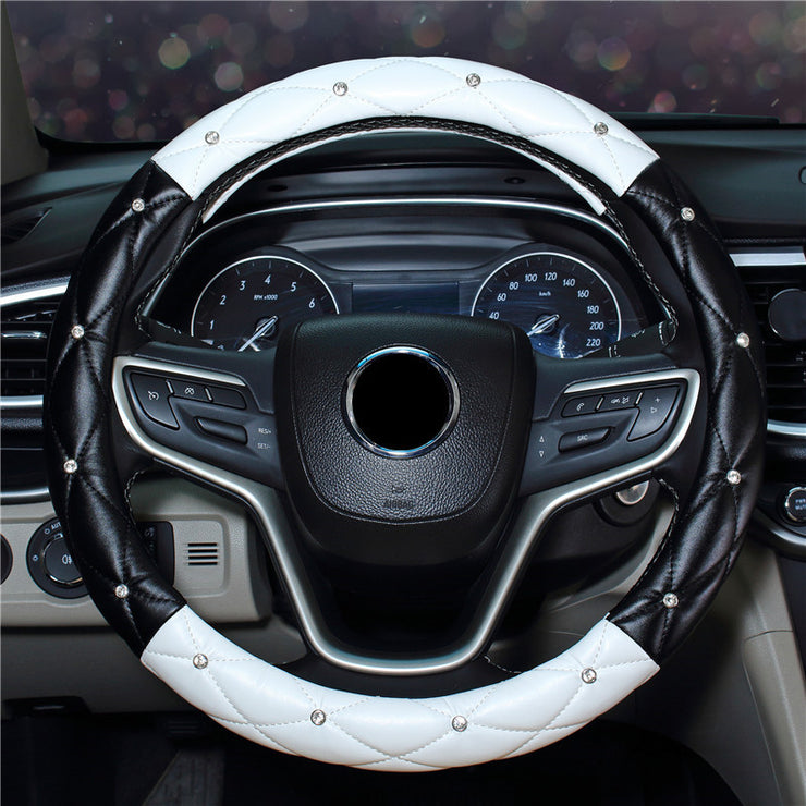 Car Steering Wheel Cover Ladies Diamond-studded Car Interior Decoration Products Fashion Cover