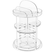 360 Rotating Makeup Organizer For Vanity Storage Adjustable Spinning Beauty And Skincare Organizer,Clear Acrylic Carousel Cosmetic Display Cases,Bathroom Counter Lazy Susan Skin Care Holder