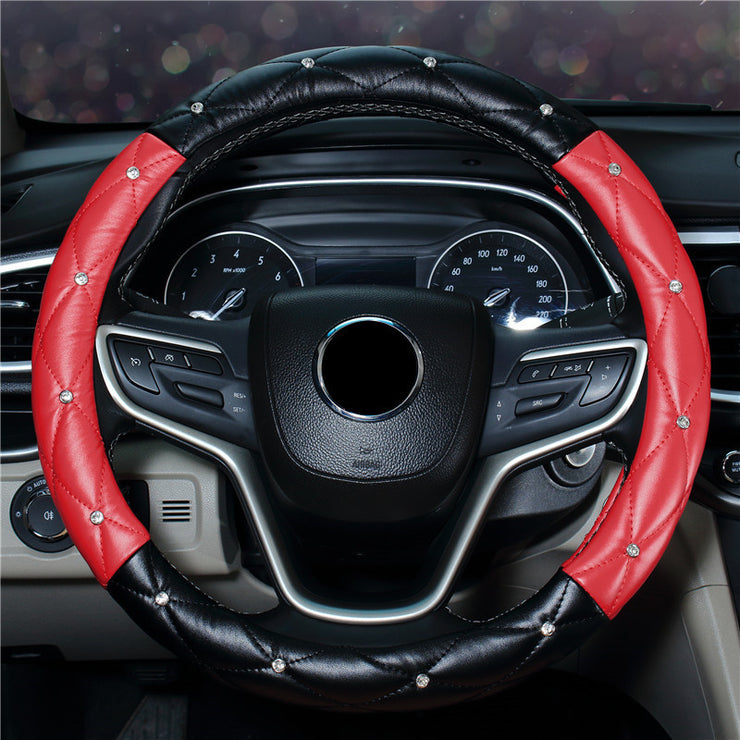 Car Steering Wheel Cover Ladies Diamond-studded Car Interior Decoration Products Fashion Cover